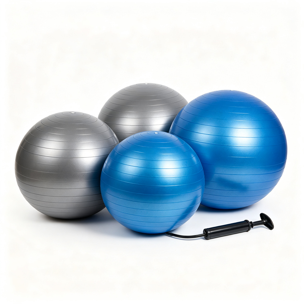 Anti-Burst PVC Yoga Ball Set (55/65/75cm)