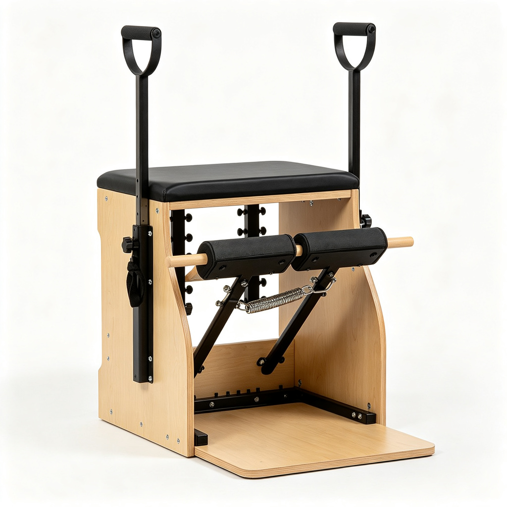 Foldable Pilates Reformer Space Saving Wooden Core Bed Home Use Pilates Equipment for Posture Cor