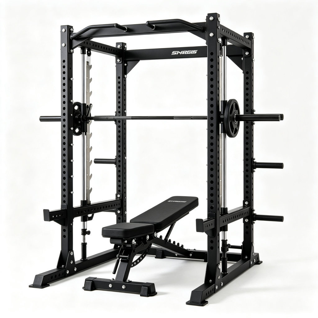 Light Commercial Smith Machine with Bench