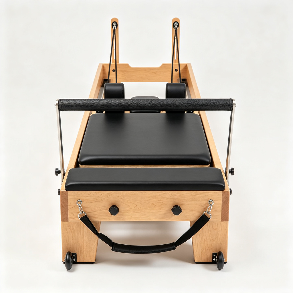 Maple Wood Pilates Reformer Core Bed Adjustable Spring Yoga Training Bed for Studio Home Fitness 