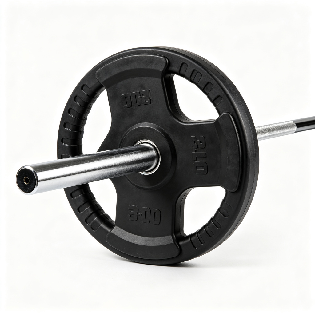Rubber Coated Olympic Plates (3-grip)